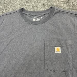 Carhartt Shirt Womens Large Gray Loose Fit Pocket T-Shirt 103067 Workwear